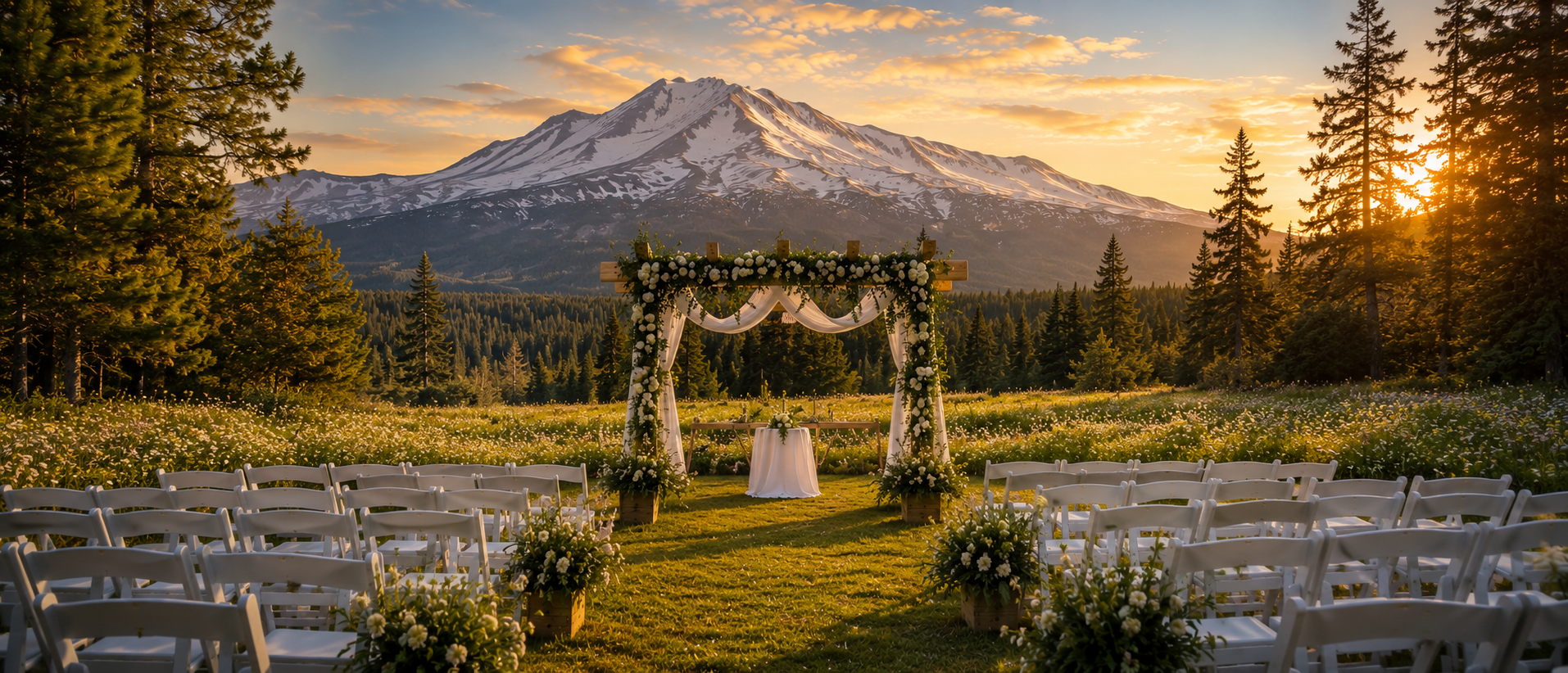 The Meadow Ceremony Site at Mt. Shasta Weddings